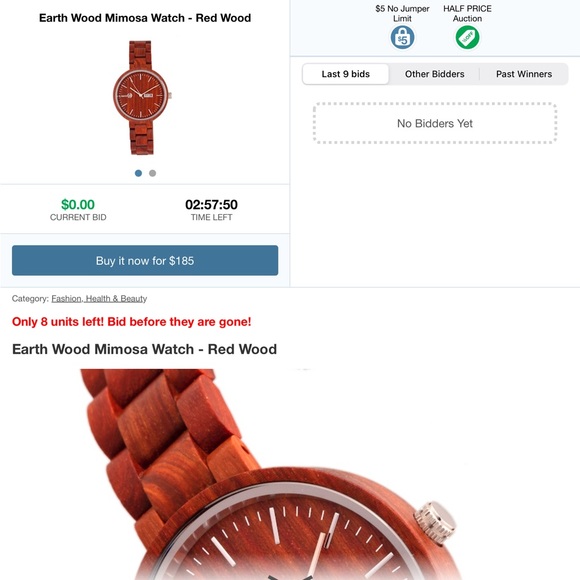 I won 2 of these awesome, original Red Wood Earth watches. I love it! - Picture 3 of 3